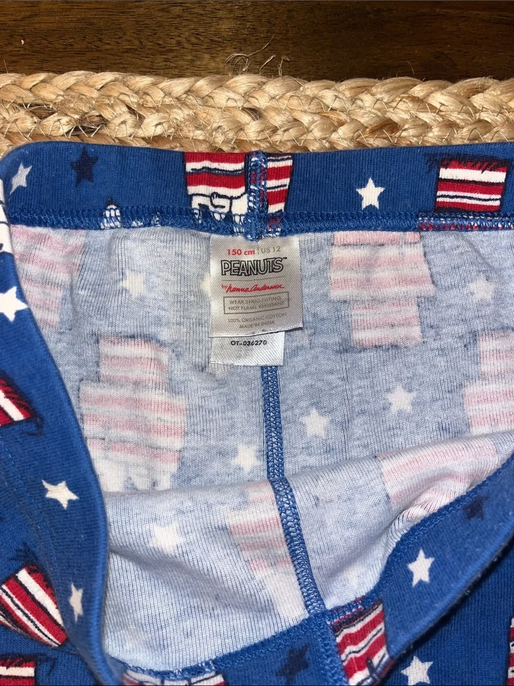 Hanna Andersson Snoopy 2 pc pajamas size 12 shorts